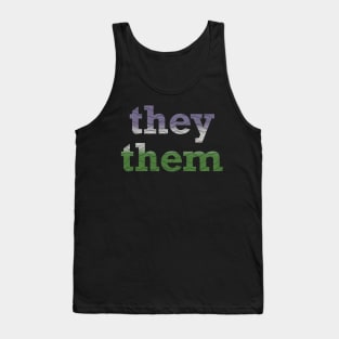 Genderqueer They Them Waves Tank Top